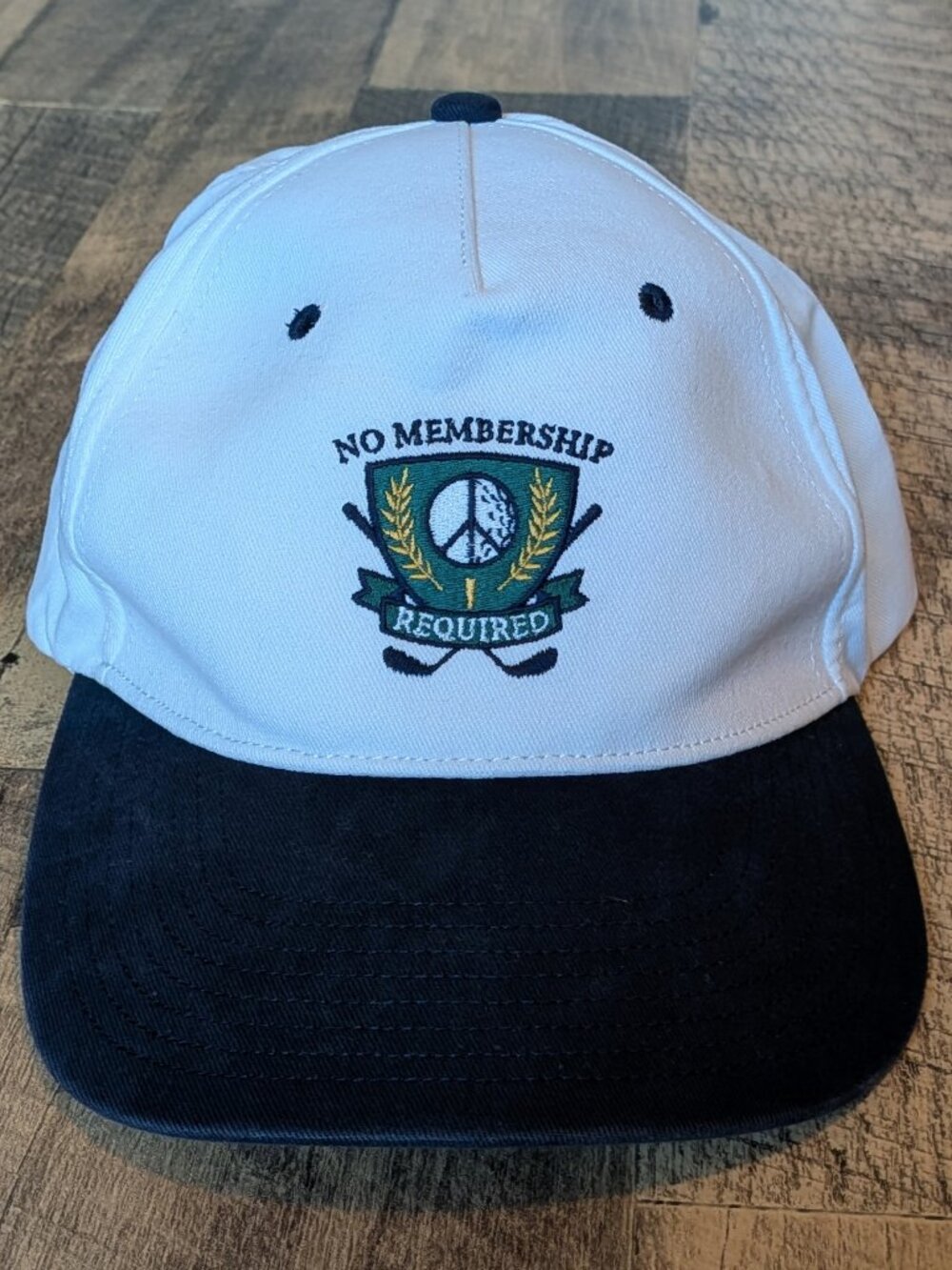 Abercrombie & Fitch Golf Hat No Membership Required Peace Baseball Cap